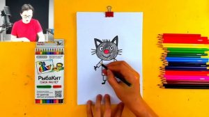 Рисуем САЖИКА - котика из Три Кота - уроки рисования