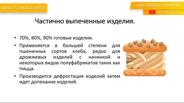 Технологии пекарни. Технологии заморозки: "частично выпеченные хлебобулочные изделия" смотреть онлайн
