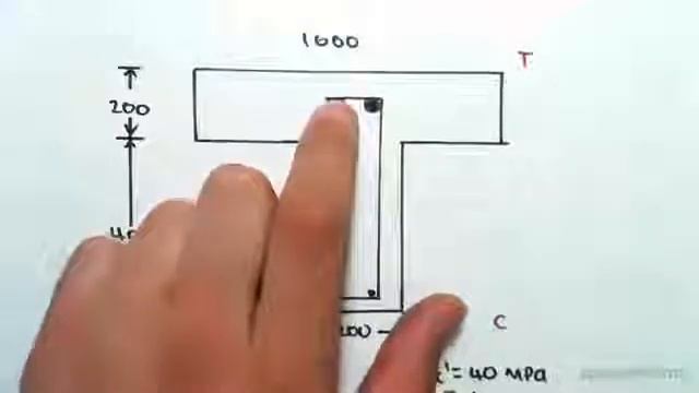 Ultimate Moment Concrete T-Beam (Hogging) | Reinforced Concrete Design смотреть онлайн