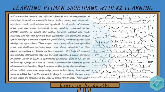 Exercise No.225 @ 80 WPM - Pitman Shorthand Dictation - KZ Learning смотреть онлайн