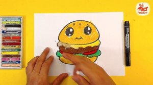 Как нарисовать БУРГЕР - уроки рисования от РыбаКит