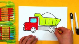 Как нарисовать ГРУЗОВИК - уроки рисования от РыбаКит