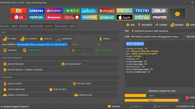 iPhone 6S/7/8/X Sending ibec.img4 Fail Solution /iCloud Bypass ios 15.8 to 17.3 with UnlockTool смотреть онлайн