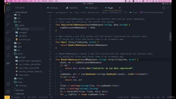 010 Embed static front-end files inside Golang backend server's binary