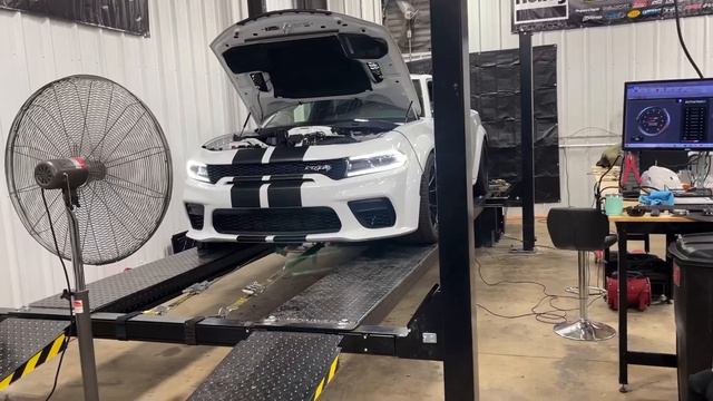 Hellion Twin Turbo Supercharged Hellcat Dyno plus insanely loud turbos. смотреть онлайн