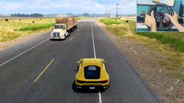Lamborghini Huracan LP580 - American Truck Simulator | (Logitech G29) Steering Wheel 4K Gameplay смотреть онлайн