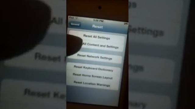 How to reset all settings from iPod touch смотреть онлайн