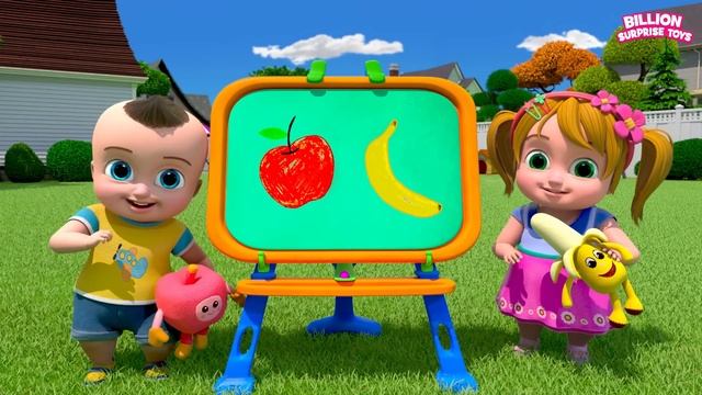 I like to eat, eat, eat apples and bananas Song! Let’s sing and learn together! смотреть онлайн