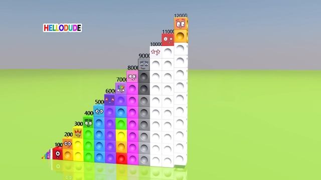 Numberblocks Mathlink Step Squad 1 to 10 vs 1000 to 30,000 BIGGEST Standing Tall Numbers Pattern смотреть онлайн