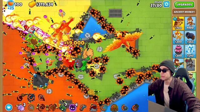 1000x Bloons VS Choosing INFINITE Upgrades in BTD6 смотреть онлайн