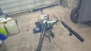 Культиватор Крот. Бензопильный карбюратор в работе!!!