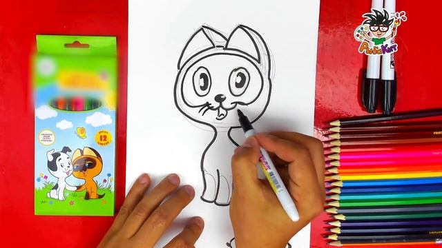 Котенок ГАВ - уроки рисования для детей смотреть онлайн