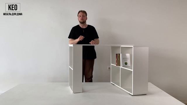 Обзор на письменный стол с полками Кео СТМ-21 белый #письменныйстол #мебель #икеа #мебельикеа смотреть онлайн