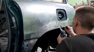 Споттерные работы и лужение сварочного шва оловом