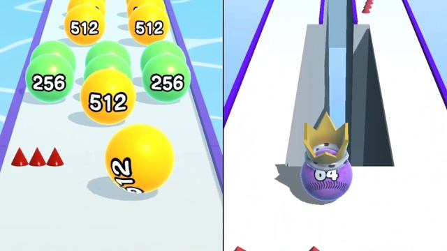 BALL run 2048 vs Ball Merge 2048 Gameplay walktrough android iOS смотреть онлайн