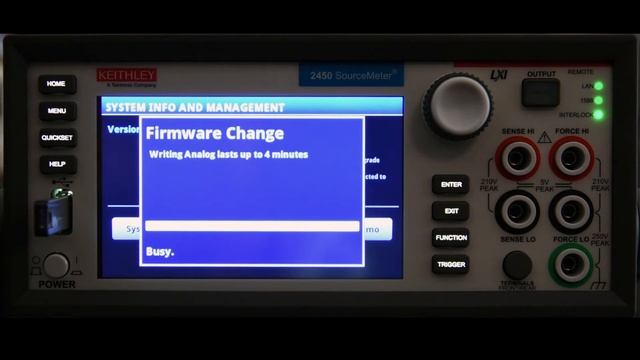 Keithley 2450 SMU Firmware Upgrade 1.6.7c to 1.7.1e смотреть онлайн