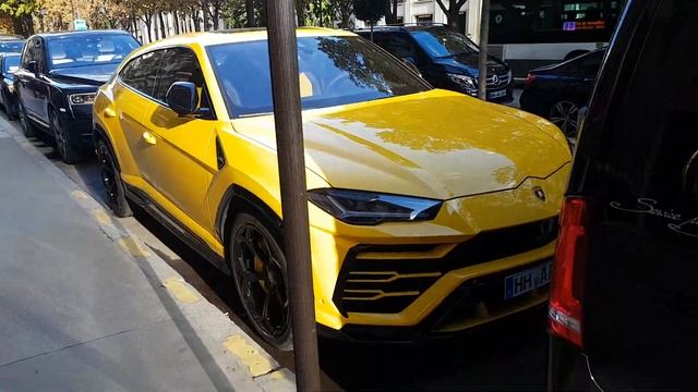 2019 yellow lamborghini urus in PAris France смотреть онлайн