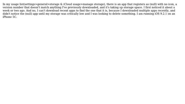 Apple: How can I delete a (null) app in usage? смотреть онлайн
