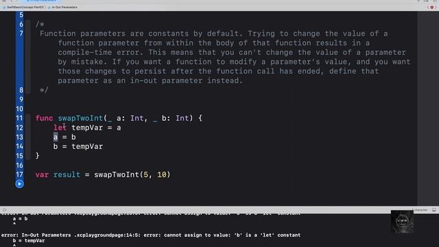 inout parameter and & operator in Swift 5 #ios #swiftdeveloper #coding #interviewquestions смотреть онлайн