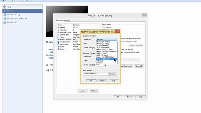 How to change network speed in VMWare Player смотреть онлайн