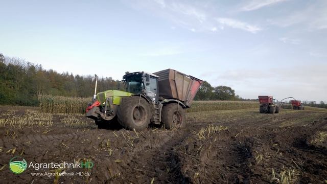 CLAAS Xerion Motorsound | CLAAS Jaguar 960 TT häckselt Mais | Lohnunternehmen Bahnsen Reh смотреть онлайн