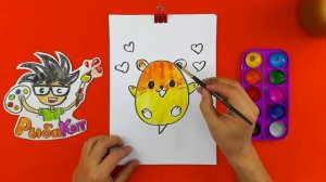 Простые рисунки ХОМЯЧКИ  РыбаКит папа рисует