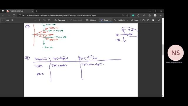 DBS10012 ENGINEERING SCIENCE | CHAPTER 3:FORCE EXERCISE 2| KULIAH WEEK 6 / 1 смотреть онлайн