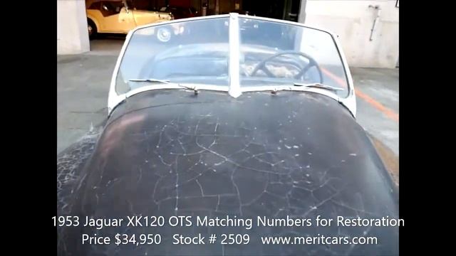 1953 Jaguar XK120 Roadster (OTS) Matching Numbers for Restoration $34,950 смотреть онлайн