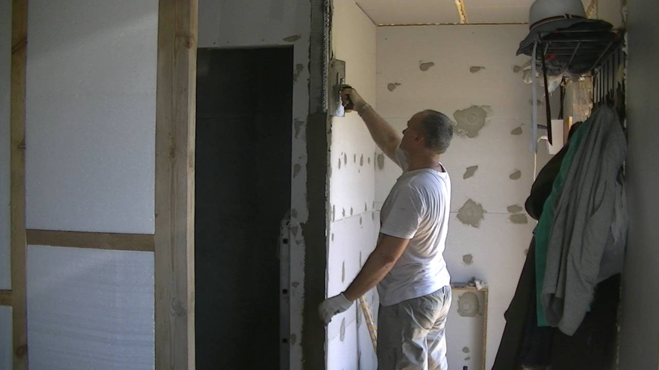 Штукатурка стен по сетке 1