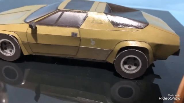 Lamborghini Silhouette card model 1/24 смотреть онлайн