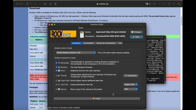 Как установить прошивку RockBox на iPod смотреть онлайн