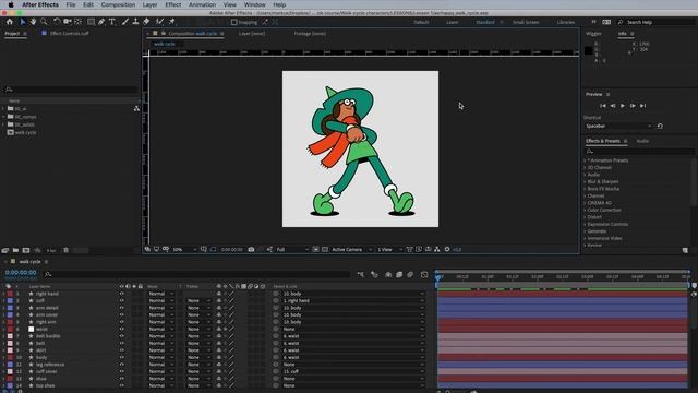 1. My Walk Cycle Set-up - Motion Design School смотреть онлайн