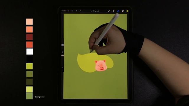 Piggy Sleeping Under a Leaf Blanket iPad Procreate Drawing - Step by Step Drawing Tutorial смотреть онлайн