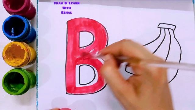 Abc Alphabets drawing and painting | Apple Banana 🍌 and cake 🎂 drawing #preschool #abcd #drawing , смотреть онлайн