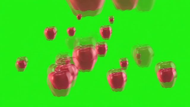 Apple fruits falling green screen Video Background Free Animation смотреть онлайн