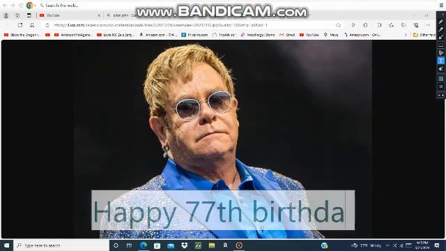 Happy 77th birthday to Elton John. смотреть онлайн