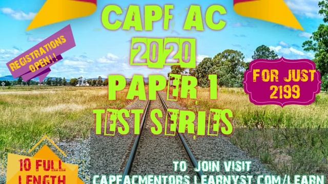 PAPER 1 TEST SERIES || ENROLL FROM THE LINK BELOW || CAPF AC 2020|| смотреть онлайн