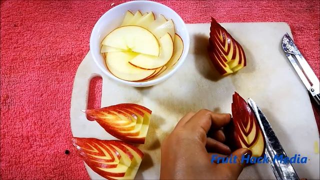 Apple Carving & Design to Flower - Fruit Art смотреть онлайн