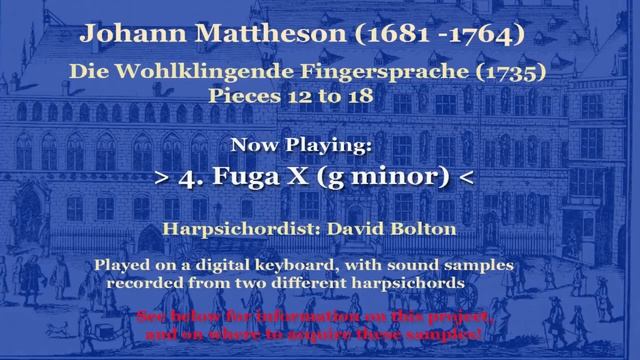 Johann Mattheson (1681-1764): Die Wohlklingende Fingersprache (1735), Pieces 12 through 18 смотреть онлайн