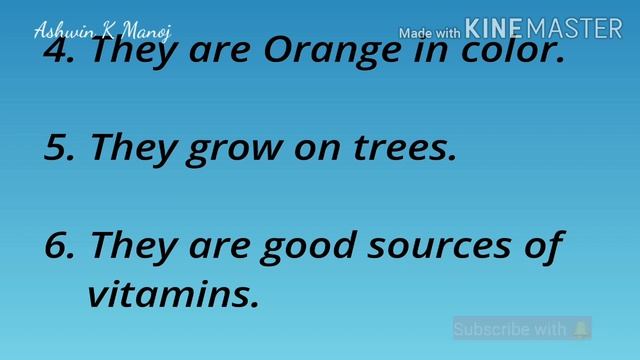 10 Lines on Orange🍊 in English !! My Favourite Fruit !! Ashwin's World смотреть онлайн