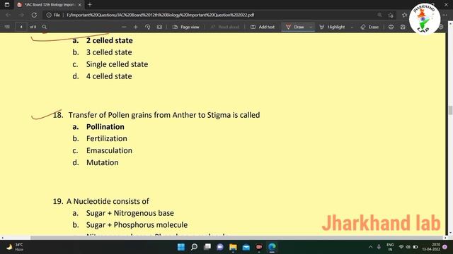Class 12th Biology Most Important Question 2022 | Jac board 12th Biology Important Question 2022 смотреть онлайн