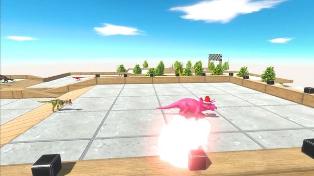 SUPERHERO DINOSAURS VS ANIMALS MERRY CHRISTMAS SPEED RACE Animal Revolt Battle Simulator смотреть онлайн