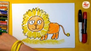 Как нарисовать ЛЬВА - уроки рисования от РыбаКит