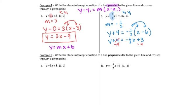 Algebra 1 - 6.1B Parallel and Perpendicular Lines смотреть онлайн
