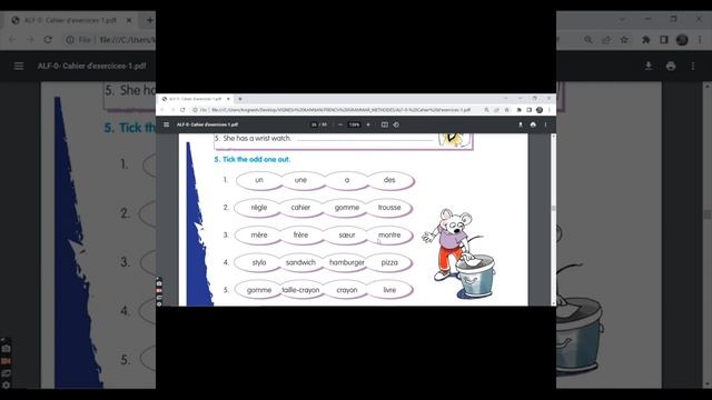 Apprenons le français-0, Cahier d'exercises, Leçon-5 смотреть онлайн