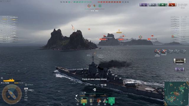 World Of Warships Random Battle Gameplay With PATRIE смотреть онлайн