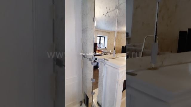 Зеркальное панно с фацетом 5мм из 9-ти частей монтаж на клей Арт. 3074 смотреть онлайн