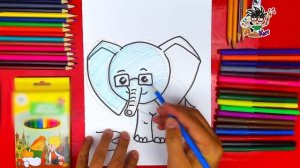 Как нарисовать Слоненка из мультика 38 попугаев