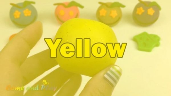 Play and Learn Colors with Play Doh Apples Smiley Face with Halloween Theme Molds