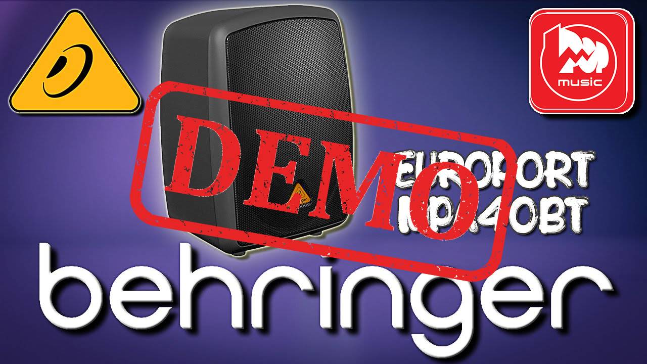 АКУСТИЧЕСКАЯ СИСТЕМА BEHRINGER EUROPORT MPA40BT  - демонстрация звучания